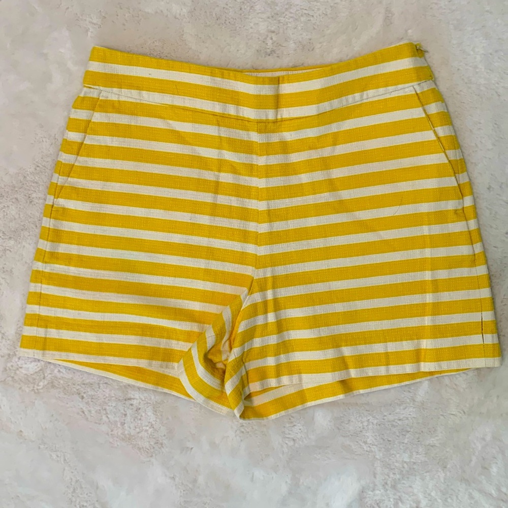 J. Crew yellow and white striped shorts. Fits like women’s size 6, like new